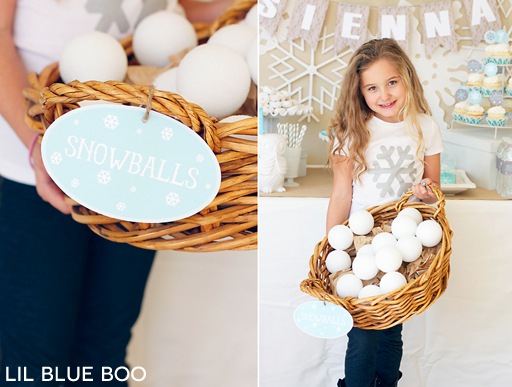 Free Snowball Printable Sign for a Frozen Winter Birthday Party via Ashley Hackshaw / lilblueboo.com #frozen