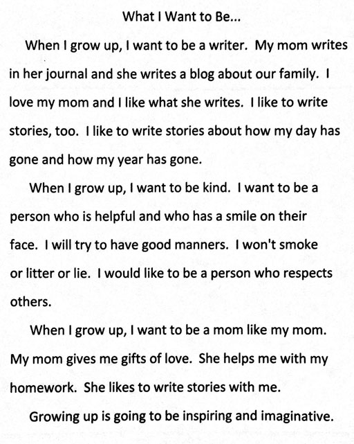 Boo's essay on growing up "What I Want To Be" via Ashley Hackshaw / Lil Blue Boo 