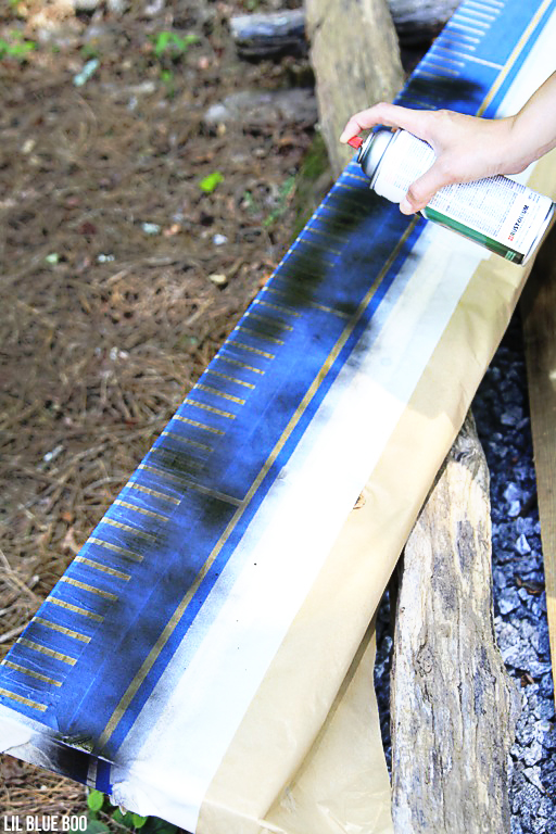 ScotchBlue Painter’s Tape project ideas: Oversized Wood Ruler Growth Chart 