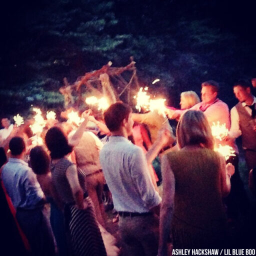 Wedding reception sparklers - Hemlock Inn, Bryson City NC - Smoky Mountains #wedding #rusticwedding