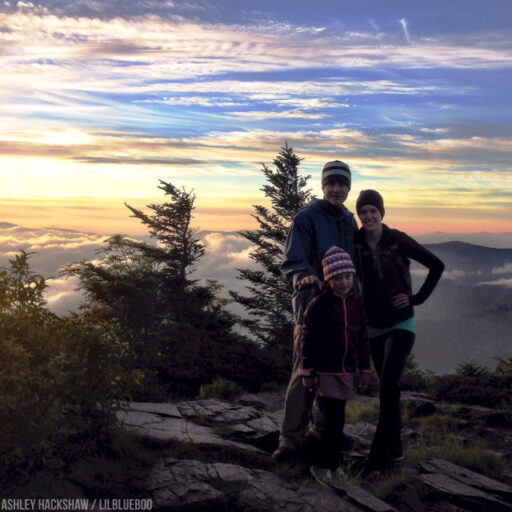 Sunrise at Myrtle Point on Mt LeConte short hike from Mount Le Conte Lodge