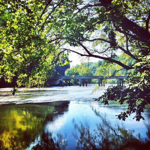 The Tuckaseegee River in Bryson City, NC