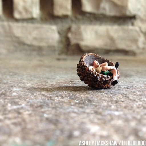 miniature figure photography - acorn lounge chair #miniature