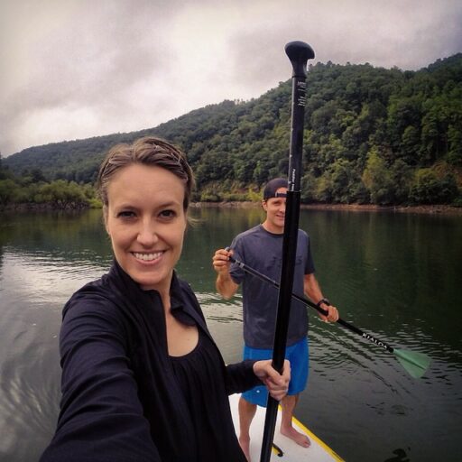 SUP (paddle boarding) on Fontana Lake with Bryson City Outdoors 