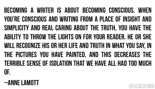 anne lamott quote, on writing 