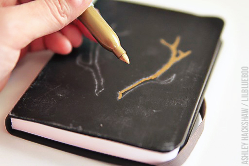 Drawing Antlers on a Journal