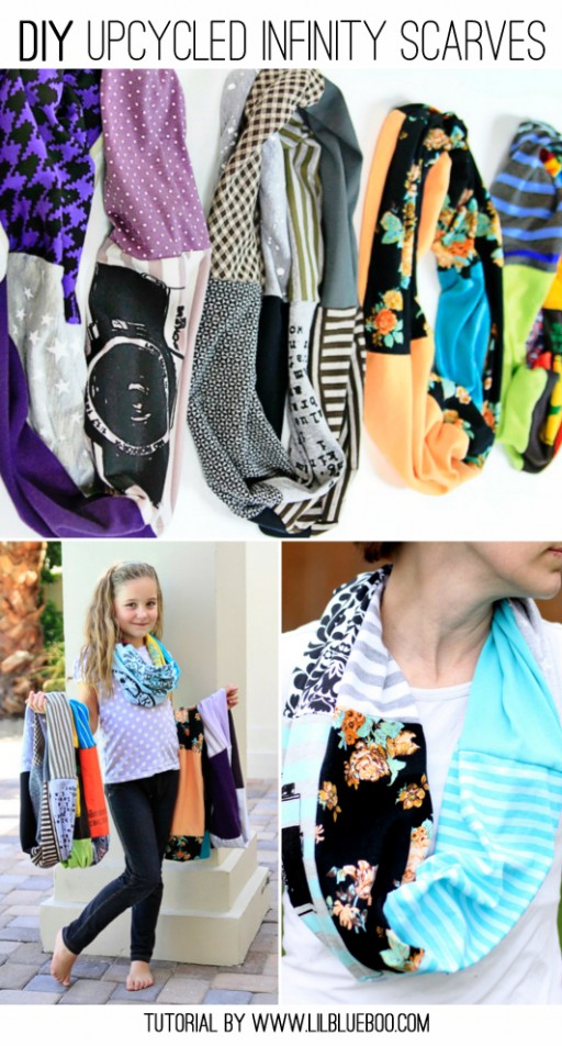how to make a diy infinity scarf using t-shirts