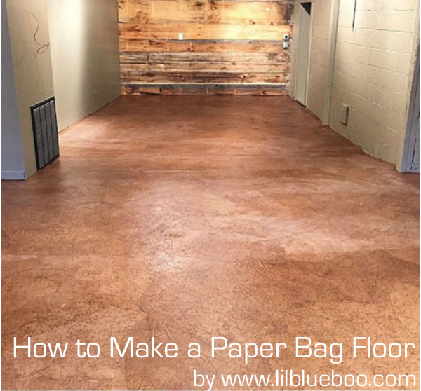 DIY Faux Wood Flooring Using Brown Paper