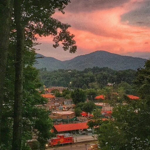 Sunset View of Bryson City, NC