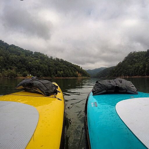 paddleboarding