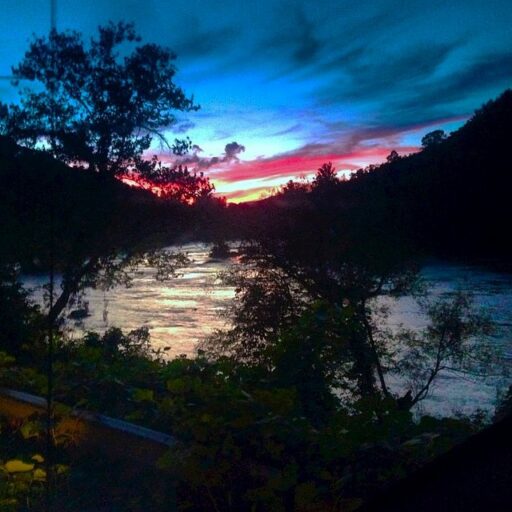 Tuckasegee River at dusk