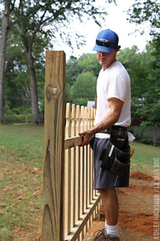 Building a fence using fence panels