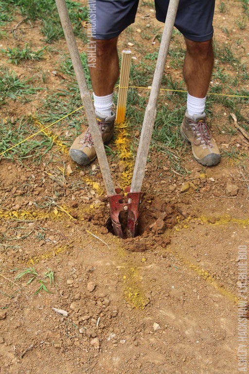 how to dig a post hole by hand