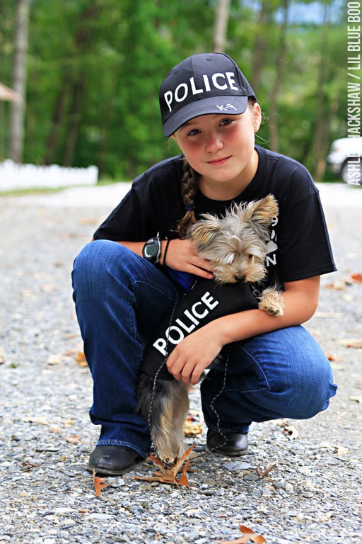 DIY Police Costume and K-9 Dog Halloween Costume