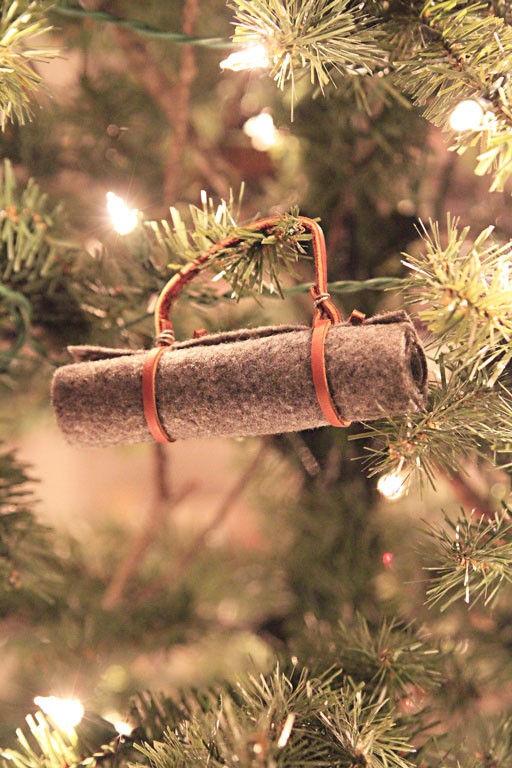 Vintage Christmas Ornament - Camping Bed Roll DIY 