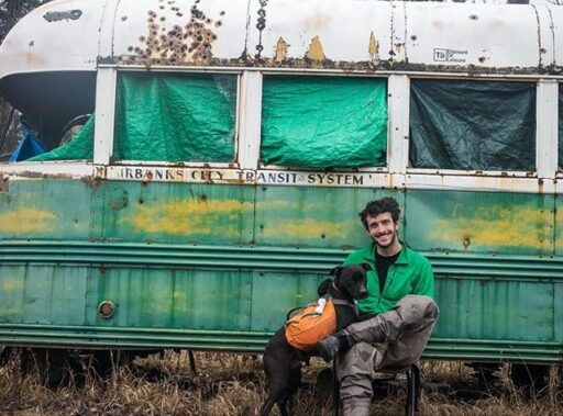 Dwayne Parton at the McCandless Magic Bus in Alaska