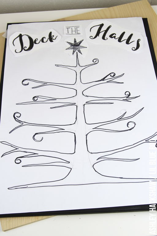 Free Chalkboard Template - Christmas Tree