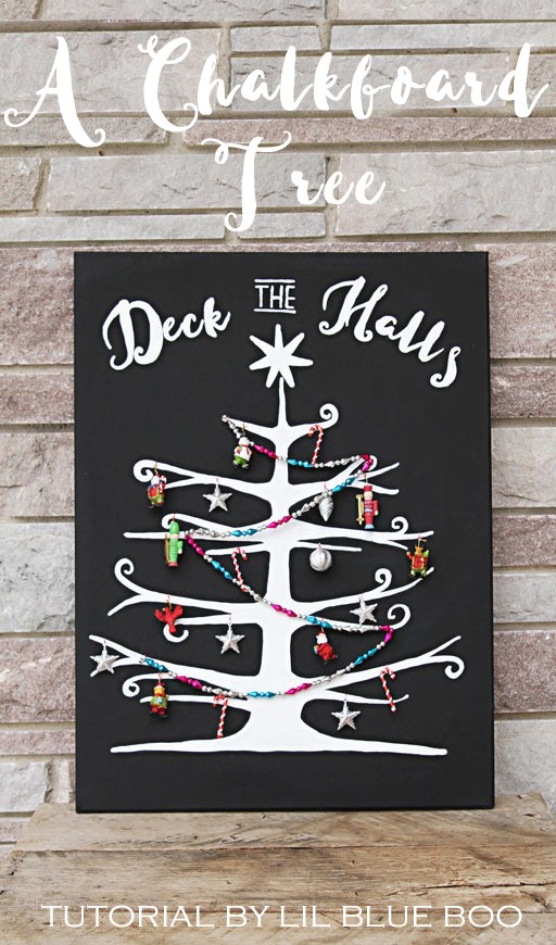 Christmas Hacks: DIY Chalkboard Tree - three ways to update old holiday decor #michaelsmakers