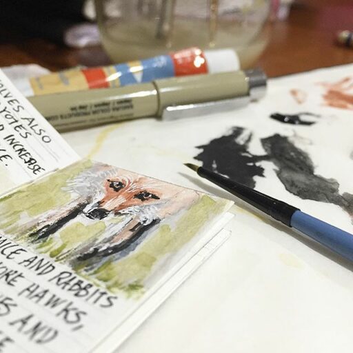 fox painting - tiny book show