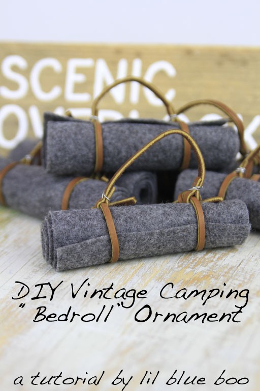 DIY Camping and Hiking Ornaments - Vintage Bedroll #diy #camping #lifeoutside #hiking #findyourpark