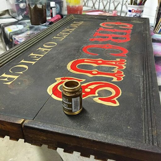 The art of sign painting - antique circus sign