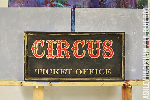 antique circus memorabilia - vintage circus signs