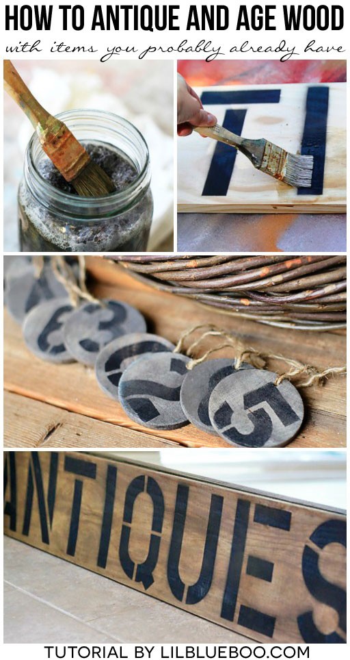 how to paint vintage look on wood - how to make a wooden sign look vintage