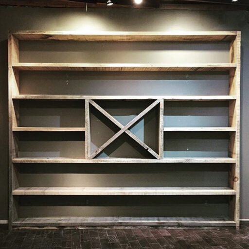 Barnwood Shelf Ideas - Closet organization or library book shelf ideas - Renovation After Picture