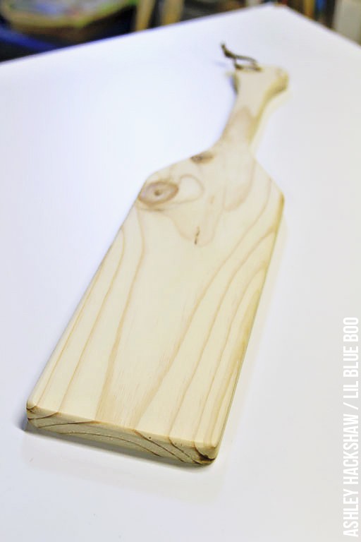 DIY personalize unfinished wood paddle