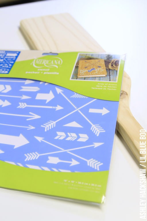 Americana DecoArt stencil project idea - How to draw perfect arrows 