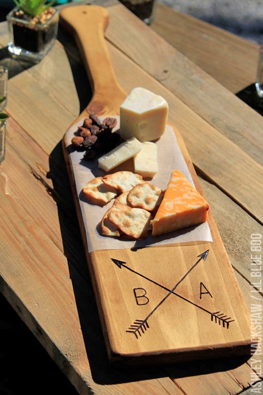  personalized cutting board wedding gift - made from raw wood paddle 