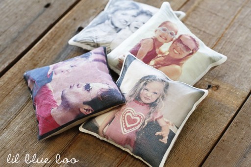 DIY Valentine's Gifts - Photo Pillows and Photo Sachet Beanbags 