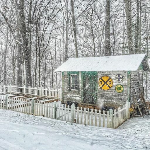 The Old Depot Project - the depot covered in snow 2016