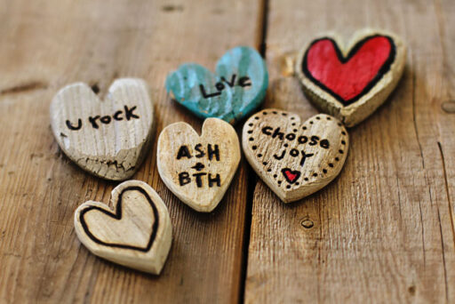 DIY Handmade Valentines Day Gift Ideas - wood driftwood hearts