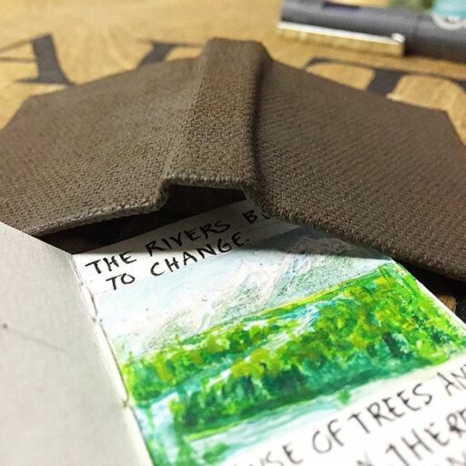 How to Make a hardcover miniature art journal - tiny book book binding 