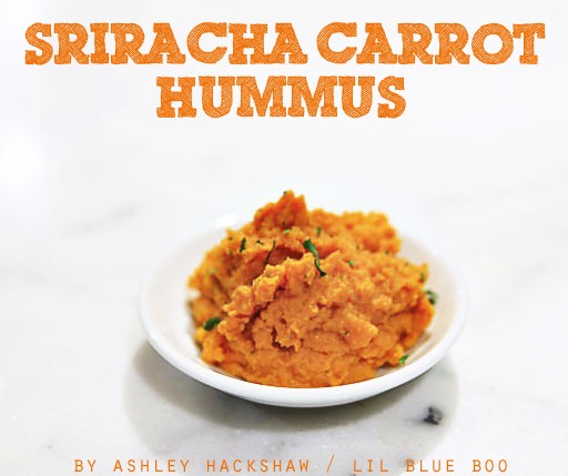 Sriracha Carrot Hummus Recipe - Gluten Free Recipes - Appetizer - Sriracha Hot Chili Sauce