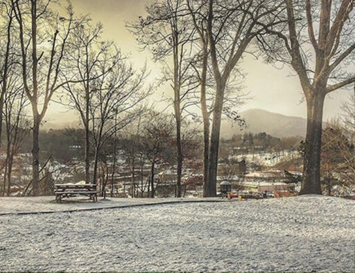 Snow on the Hill Bryson City