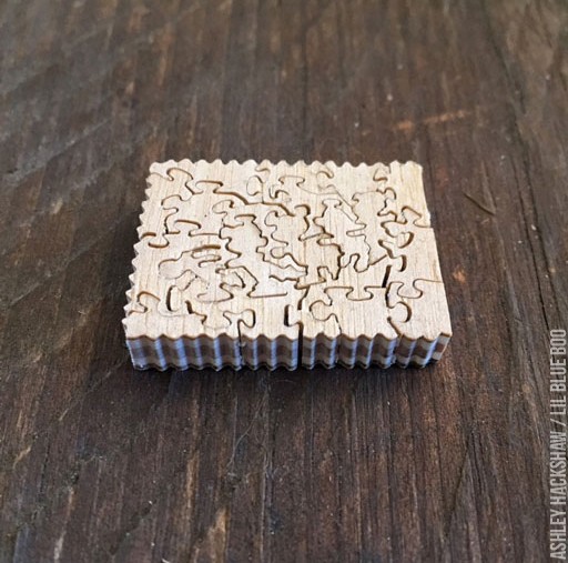 miniature dollhouse furniture, doll sized puzzle 