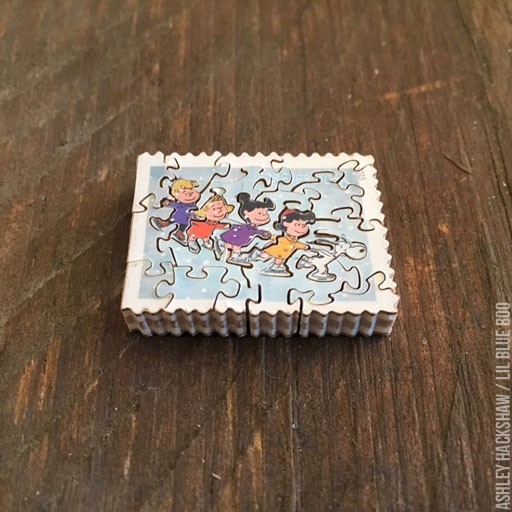crafts using postage stamps - small miniature jigsaw puzzle 