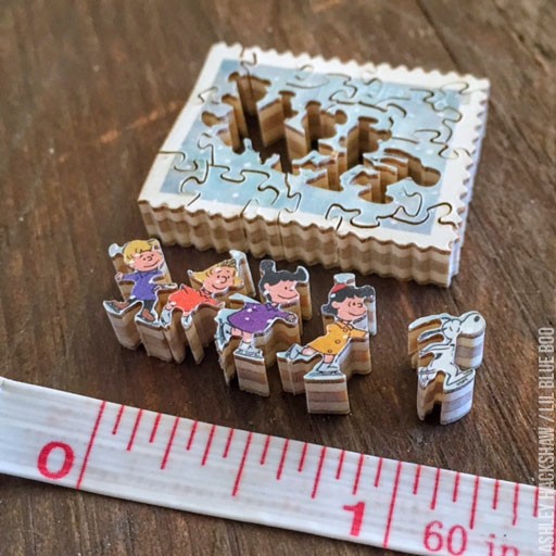 small wood carving projects - miniature postage stamp puzzles 