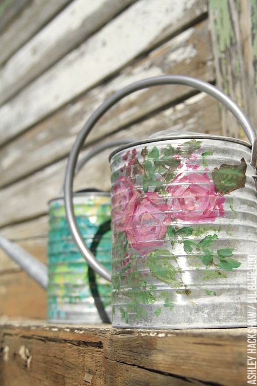 decorative watering cans for centerpieces - spring table decor and wedding decor 