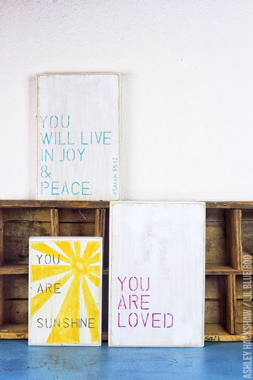 DIY Stenciled Inspirational Quote 