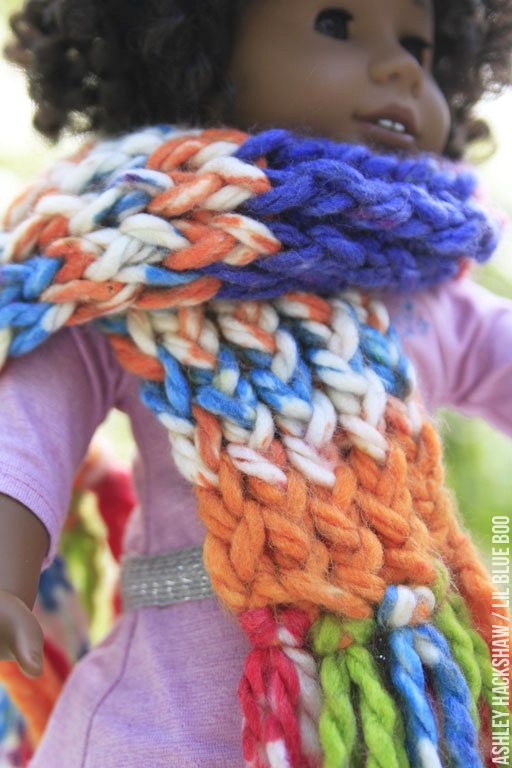 Handmade American Girl gift ideas - Teaching kids to knit