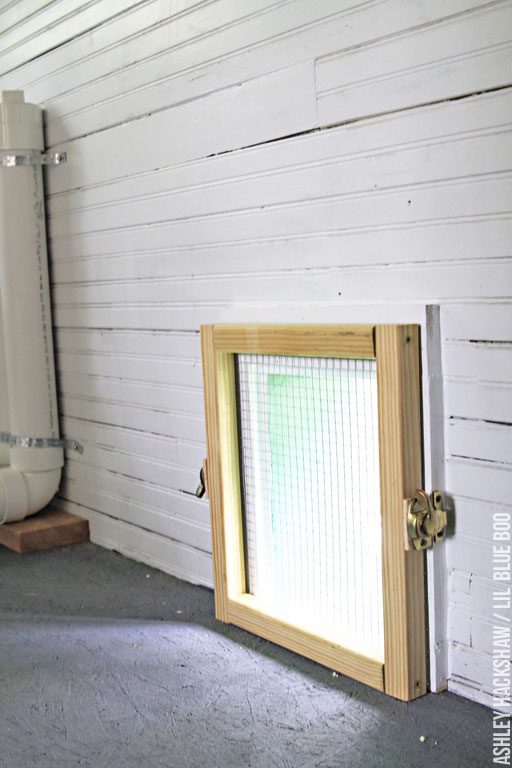 Secure Chicken Coop Door - ventilation