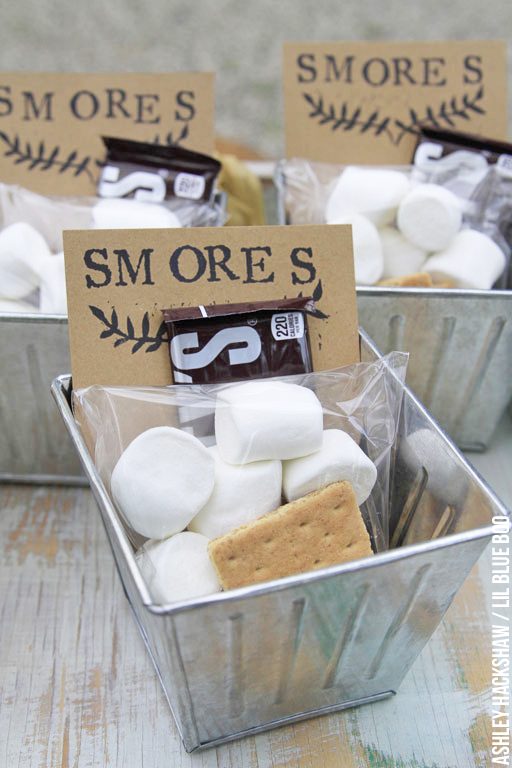 Smores Party idea s'mores - wedding favor party favor summer party 