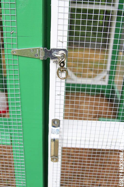 Chicken Run door security - latch and lock