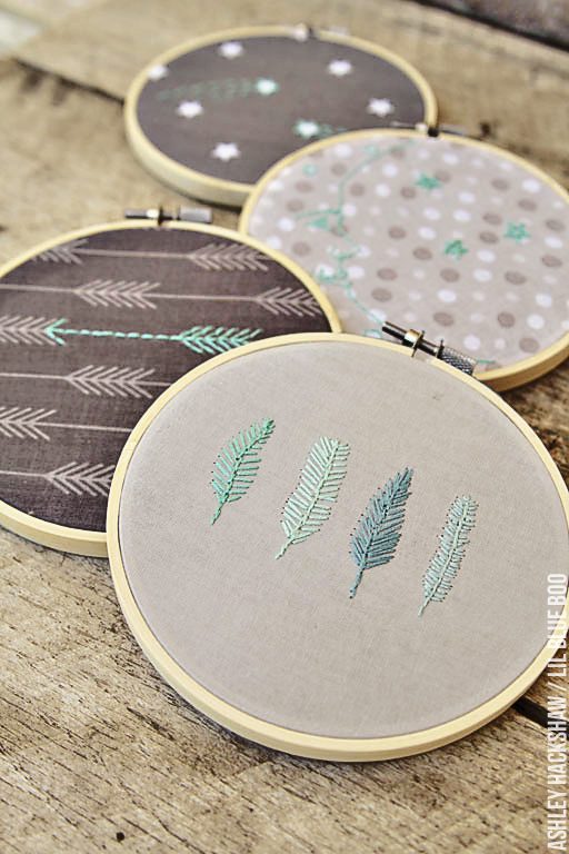 Embroidery hoop fabric wall art - home decor ideas - craft ideas using embroidery hoops