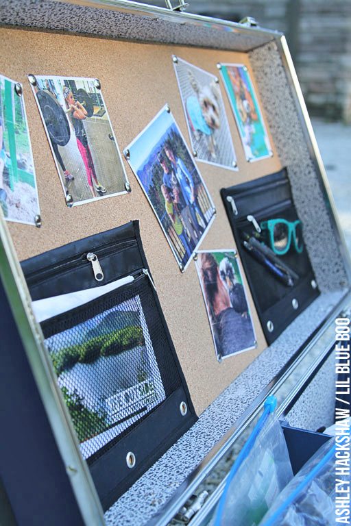 Camp Packing Ideas - Lid organization and bulletin board