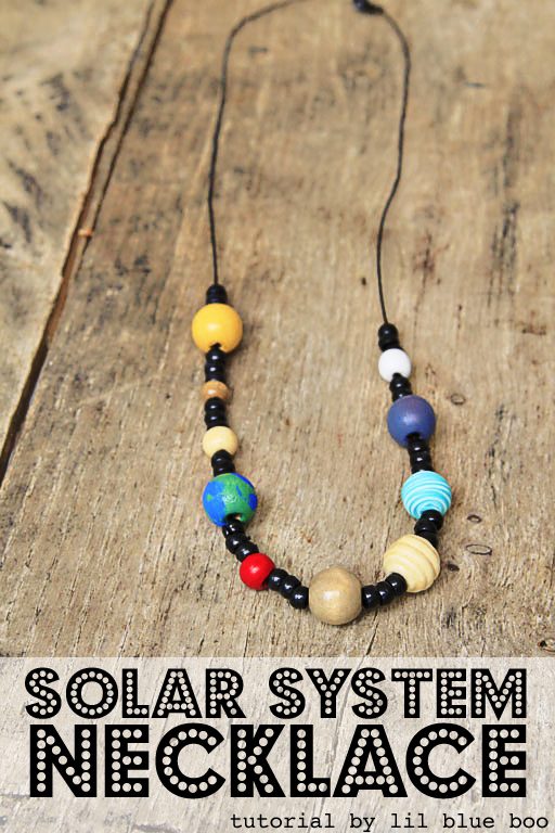 Solar System Necklace - Space and Planet Craft - a fun summer craft 