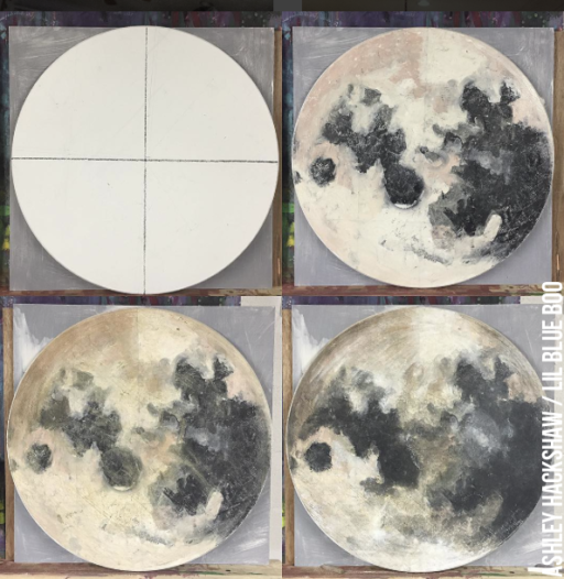 Round Moon Painting